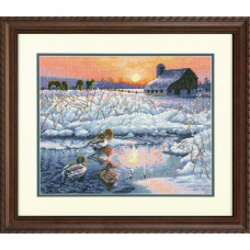70-35304 Dimensions Набір для вишивки рахунковим хрестиком - Зимовий ранок 38,1х30,4 см, Aida 14 ct