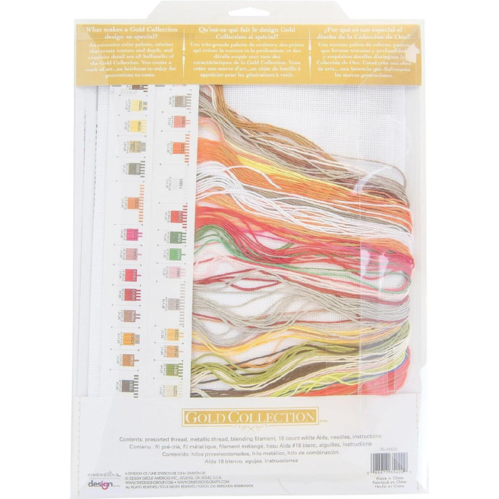 70-35429 Dimensions Набір для вишивки рахунковим хрестиком - Dancing Fall Fairy Танцююча осіння фея 43x25 см, Aida18