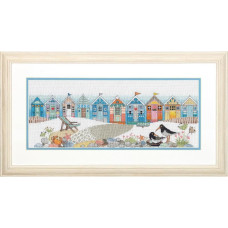70-35446 Dimensions Набір для вишивки рахунковим хрестиком - Пляжні хатини 45,7x17,7 см Aida 16