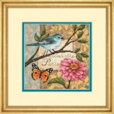 70-65103 Dimensions Набір для вишивки рахунковим хрестиком - Пташина пошта Bird Poste 15х15 см, Aida 18