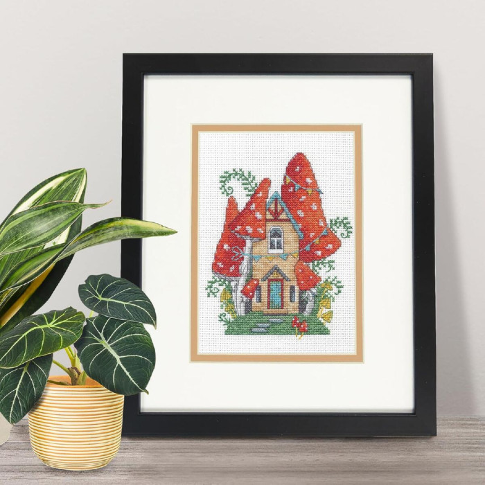 70-65227 Dimensions Набір для вишивки рахунковим хрестиком - Forest House Лісовий будинок 18x13 см, Aida14