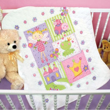 70-73541 Dimensions Набір для вишивки друкованим хрестиком - Ковдрочка Фея Fairy Quilt 109x86 см, Aida14