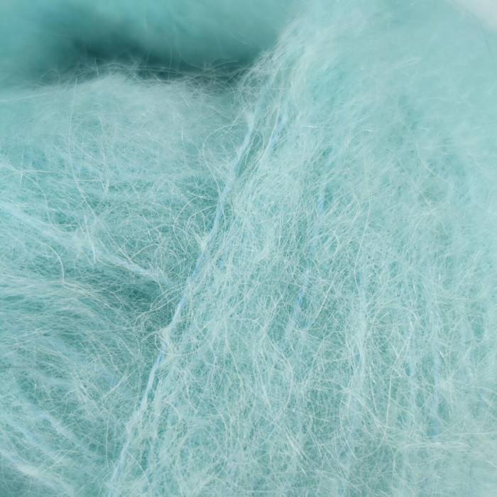 70 Пряжа Mondial Lieve, 50г - 140м, ніжно-бірюзовий, 90% кід мохер, 10% мікрофібра PА