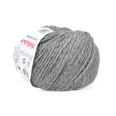 700 Пряжа Mondial BioLanaFine, 50г - 175м, сірий, 100% вовна