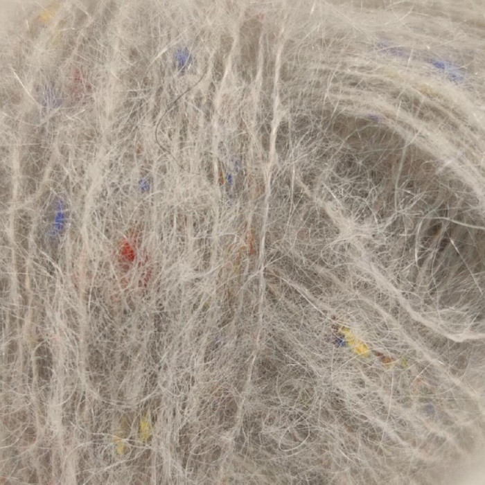 701 Пряжа Mondial Tweedy, 25г - 183м, бежевий, 40% кід мохер, 20%, альпака бебі, 36% мікрофібра PА, 4% віскоза