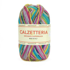 701 Пряжа Tropical Lane Calzetteria, 50г - 210м, мультіколор, 75% вовна, 25% нейлон
