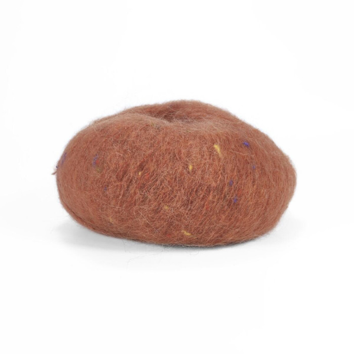 702 Пряжа Mondial Tweedy, 25г - 183м, теракотовий, 40% кід мохер, 20%, альпака бебі, 36% мікрофібра PА, 4% віскоза