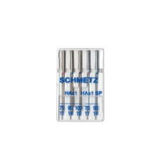 Голки Schmetz Sort 130/705 H-SORT №75x2, 90x2, 100x1, 75x1, 5 шт, асорті, для побутових швейних машин, без картонної основи