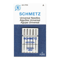 Голки Schmetz Universal 130/705 H №60, 5 шт, універсальні, для побутових швейних машин, на картонній основі