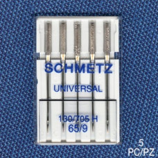 Голки Schmetz Universal 130/705 H №65, 5 шт, універсальні, для побутових швейних машин, без картонної основи