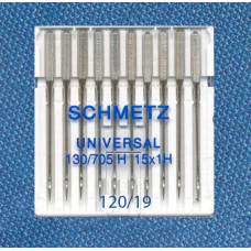 Голки Schmetz Universal 130/705 H №120, 10 шт, універсальні, для побутових швейних машин,на картонній основі