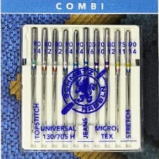 Голки Schmetz Sort 130/705 H-SORT №60x1, 70x4, 75x1, 80x3, 90x3, 100x1, 10 шт, асорті, для побутових швейних машин, без картонної основи
