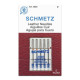 Голки Schmetz Leder 130/705 H-LL №80x2, 90x2, 100x1, 5 шт, для шкіри, для побутових швейних машин, на картонній основі