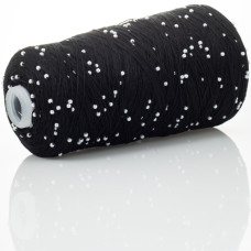 707 Infinity Yarn Пряжа намистини на котонi, чорний, 330гр-1000м