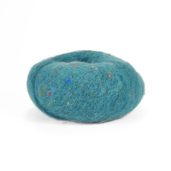 707 Пряжа Mondial Tweedy, 25г - 183м, темно-бірюзовий, 40% кід мохер, 20%, альпака бебі, 36% мікрофібра PА, 4% віскоза