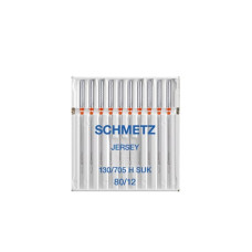 Голки Schmetz Jersey 130/705 H-SUK №80, 10 шт, для трикотажу, для побутових швейних машин, без картонної основи