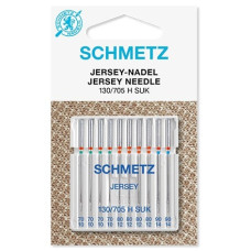 Голки Schmetz Jersey 130/705 H-SUK  №70x4, 80x4, 90x2, 10 шт, для трикотажу, для побутових швейних машин, на картонній основі