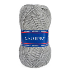 708 Пряжа Tropical Lane Calzepiu, 100г - 420м, сірий меланж, 75% вовна, 25% нейлон