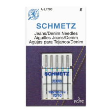 Голки Schmetz Jeans 130/705 H-J №70, 5 шт, для джинсових тканин, для побутових швейних машин, на картонній основі