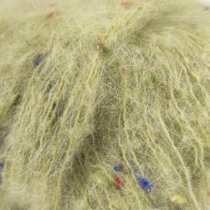 709 Пряжа Mondial Tweedy, 25г - 183м, зелений чай, 40% кід мохер, 20%, альпака бебі, 36% мікрофібра PА, 4% віскоза