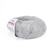 710 Пряжа Mondial Tweedy, 25г - 183м, світло-сірий, 40% кід мохер, 20%, альпака бебі, 36% мікрофібра PА, 4% віскоза