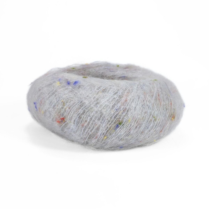 710 Пряжа Mondial Tweedy, 25г - 183м, світло-сірий, 40% кід мохер, 20%, альпака бебі, 36% мікрофібра PА, 4% віскоза