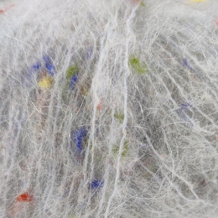 710 Пряжа Mondial Tweedy, 25г - 183м, світло-сірий, 40% кід мохер, 20%, альпака бебі, 36% мікрофібра PА, 4% віскоза