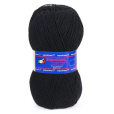 710 Пряжа Tropical Lane Calzepiu, 100г - 420м, чорний, 75% вовна, 25% нейлон