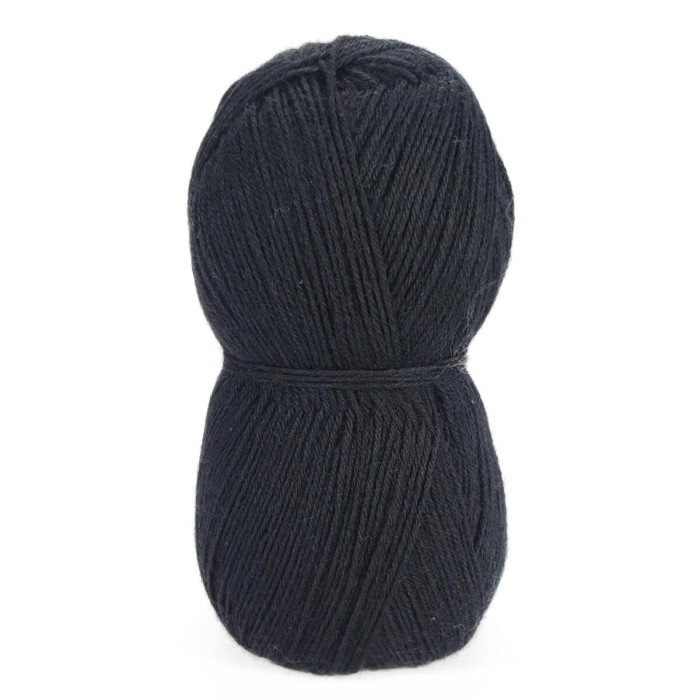 710 Пряжа Tropical Lane Calzepiu, 100г - 420м, чорний, 75% вовна, 25% нейлон