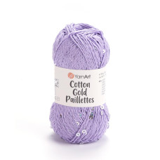 7116 Пряжа Cotton Gold Paillettes 50гр-140м (бузковий). YarnArt