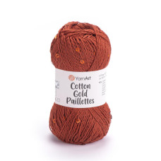 7117 Пряжа Cotton Gold Paillettes 50гр-140м (теракотовий). YarnArt