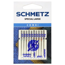 Голки Schmetz Sort 130/705 H-SORT №60x1, 70x4, 80x3, 90x2, 10 шт, асорті, для побутових швейних машин, на картонній основі