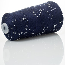 718 Infinity Yarn Пряжа намистини на котонi, темно-синій, 330гр-1000м