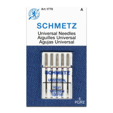 Голки Schmetz Universal 130/705 H №100, 5 шт, універсальні, для побутових швейних машин, на картонній основі
