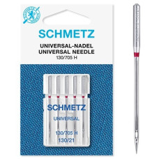 Голки Schmetz Universal 130/705 H №130, 5 шт, універсальні, для побутових швейних машин, на картонній основі