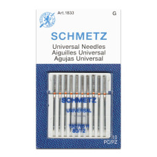 Голки Schmetz Universal 130/705 H №80, 10 шт, універсальні, для побутових швейних машин,на картонній основі