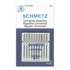Голки Schmetz Universal 130/705 H №90, 10 шт, універсальні, для побутових швейних машин,на картонній основі