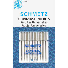 Голки Schmetz Universal 130/705 H №60x1, 70x3, 80x2, 90x2, 100x1, 110x1, 10 шт, універсальні, для побутових швейних машин, на картонній основі