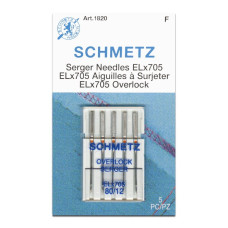 Голки Schmetz Overlock Serger ELX705 SUK-CF №80x2, 90x3, 5 шт, для оверлока, для побутових швейних машин, на картонній основі