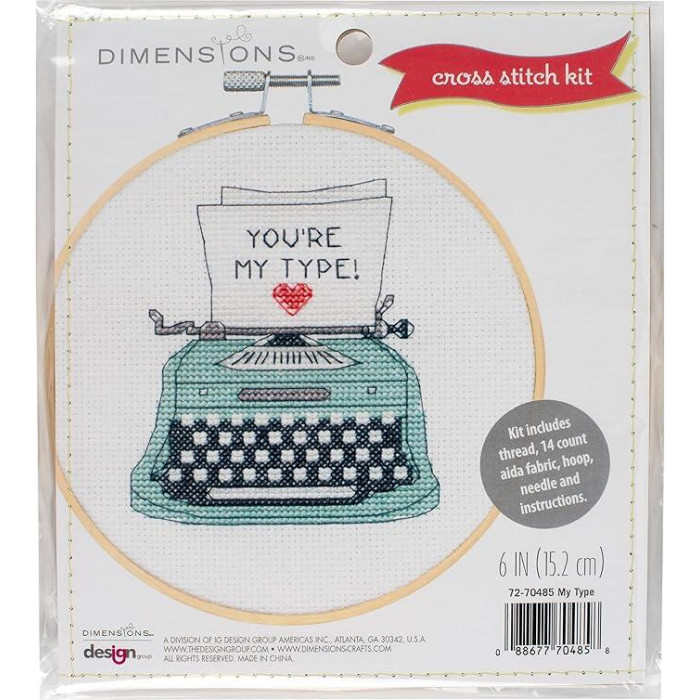 72-70485 Dimensions Набір для вишивки рахунковим хрестиком - My Type Мій тип 15x15 см, Aida14
