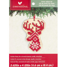 72-76057 Dimensions Набір для вишивки рахунковим хрестиком - Deer Wood Ornament Олень 6,6x10,4 см, Aida14