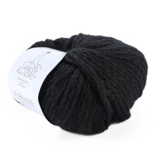 72 Пряжа Laines du Nord Firenze, 50г - 115м, чорний, 20% альпака бебі, 75% вовна, 5% нейлон