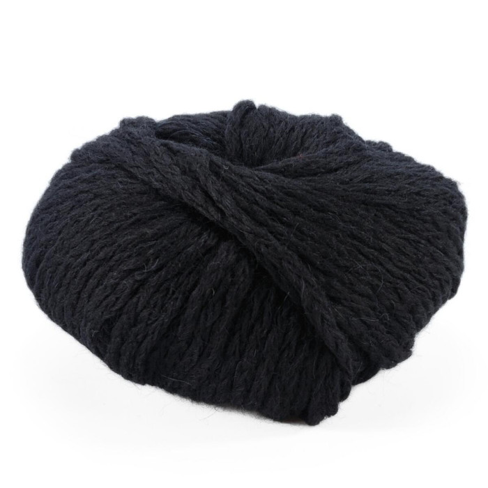 72 Пряжа Laines du Nord Firenze, 50г - 115м, чорний, 20% альпака бебі, 75% вовна, 5% нейлон