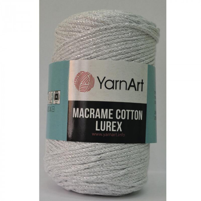 720 Пряжа Macrame Cotton Lurex 250 гр - 205 м (Білий) YarnArt