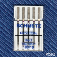 Голки Schmetz Universal 130/705 H №110, 5 шт, універсальні, для побутових швейних машин, без картонної основи