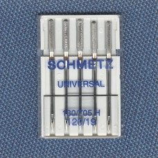 Голки Schmetz Universal 130/705 H №120, 5 шт, універсальні, для побутових швейних машин, без картонної основи