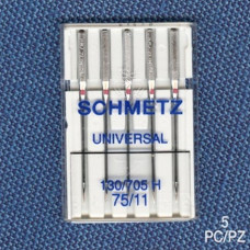 Голки Schmetz Universal 130/705 H №75, 5 шт, універсальні, для побутових швейних машин, без картонної основи