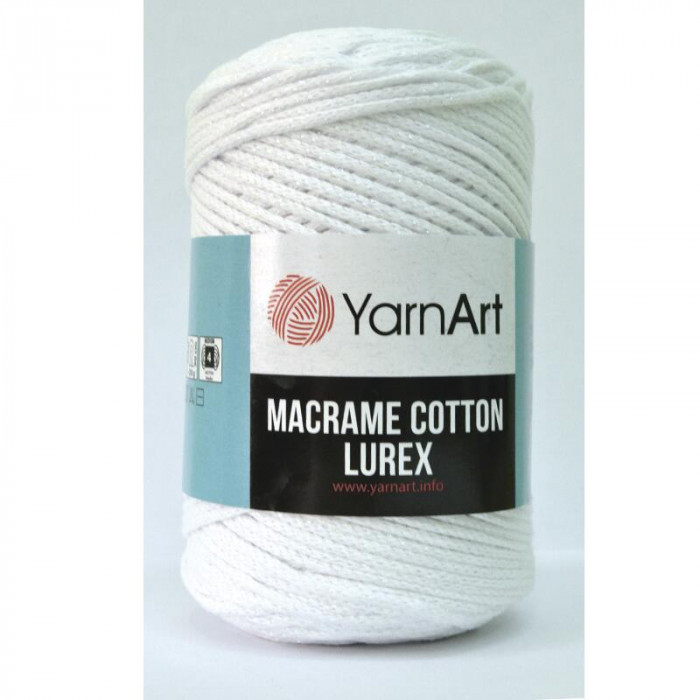 721 Пряжа Macrame Cotton Lurex 250 гр - 205 м (Молочний) YarnArt