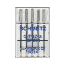 Голки Schmetz Overlock Serger ELX705 SUK-CF №90, 5 шт, для оверлока, для побутових швейних машин, без картонної основи