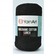722 Пряжа Macrame Cotton Lurex 250 гр - 205 м (Чорний) YarnArt